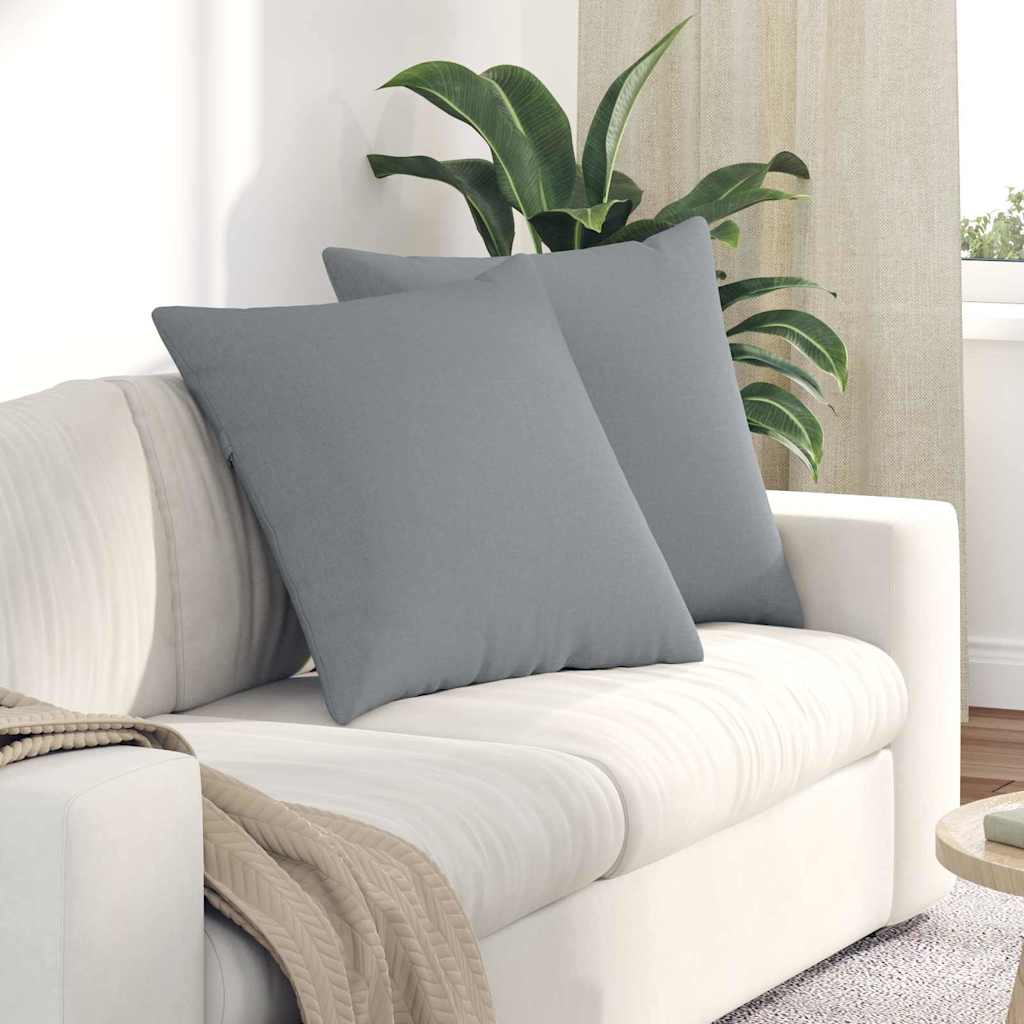 Sofakissen 2 Pcs 50 X 30 Cm Stoff Hellgrau