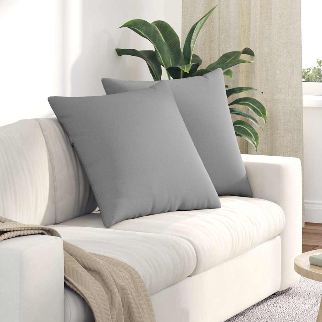 Sofakissen 2 Pcs 50 X 30 Cm Stoff Wolkengrau