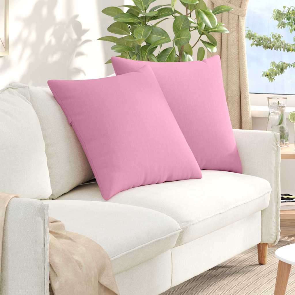 Sofakissen 2 Pcs 50 X 30 Cm Stoff Rosa