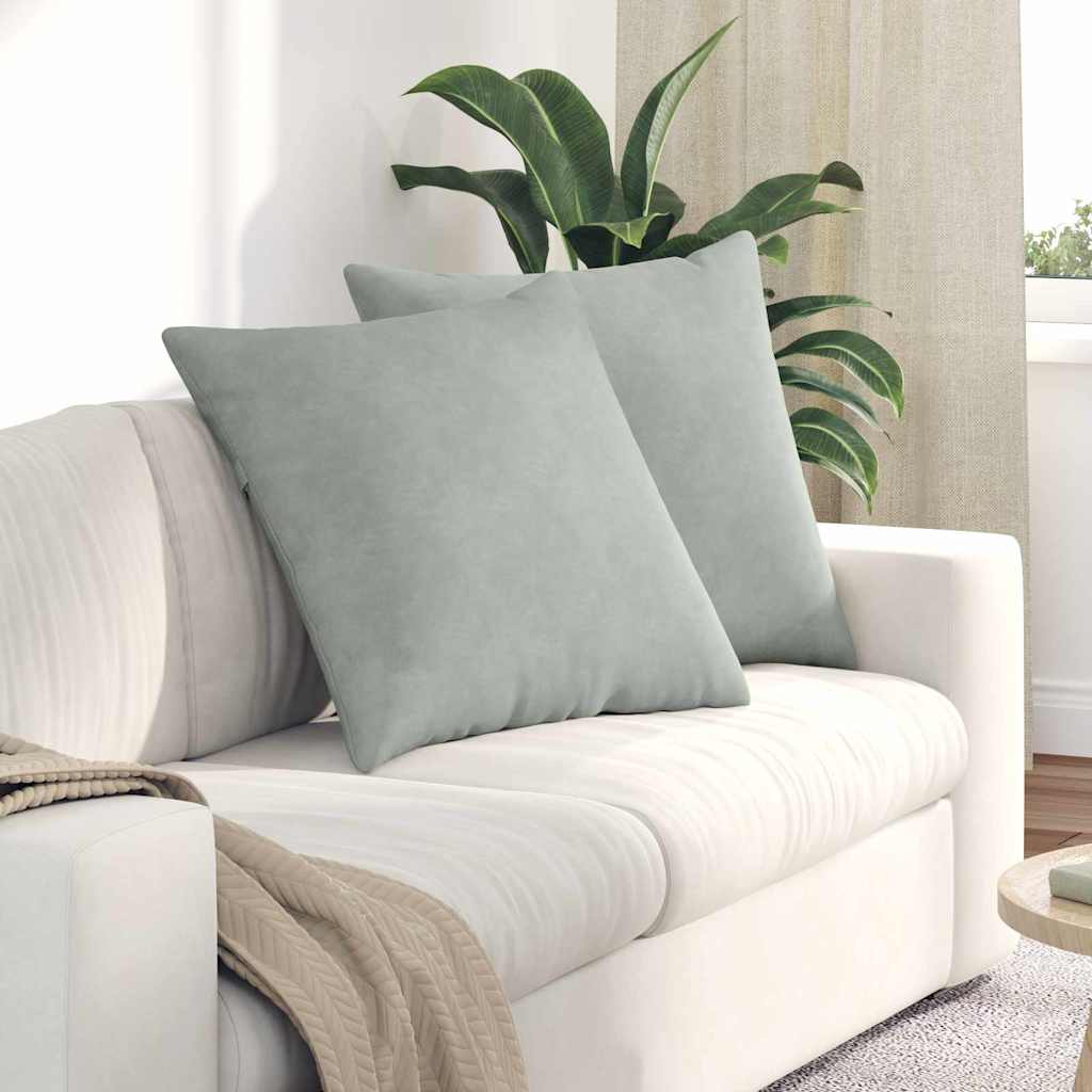 Sofakissen 2 Pcs 50 X 30 Cm Cordstoff Hellgrau