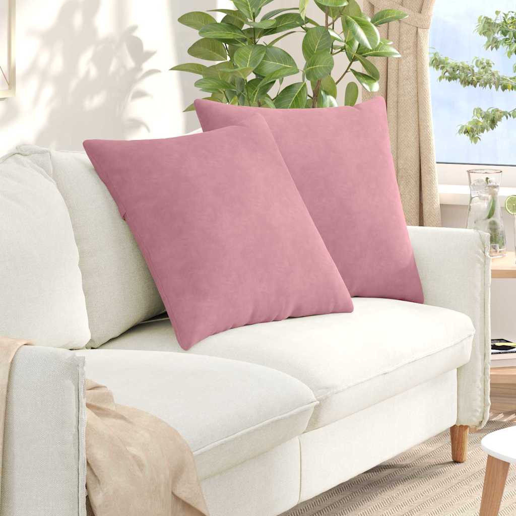 Sofakissen 2 Pcs 50 X 30 Cm Cordstoff Rosa