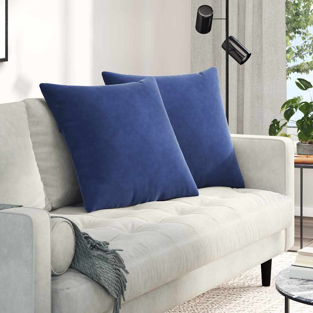 Sofakissen 2 Pcs 50 X 30 Cm Cordstoff Polizeiblau