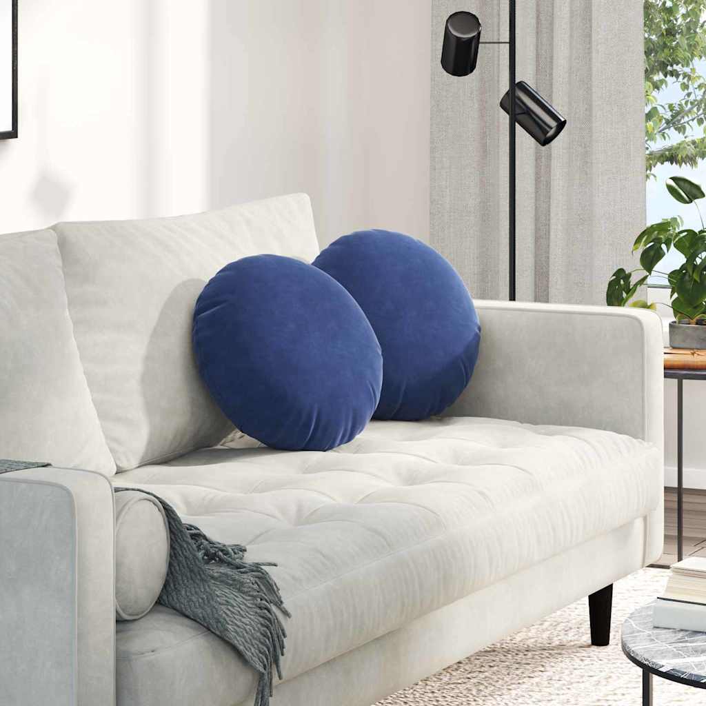 Sitzkissen 2 Pcs Ø 30 X 13 Cm Samt