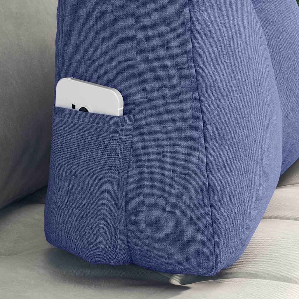 Rücken Kissen Stoff Jeans Blau