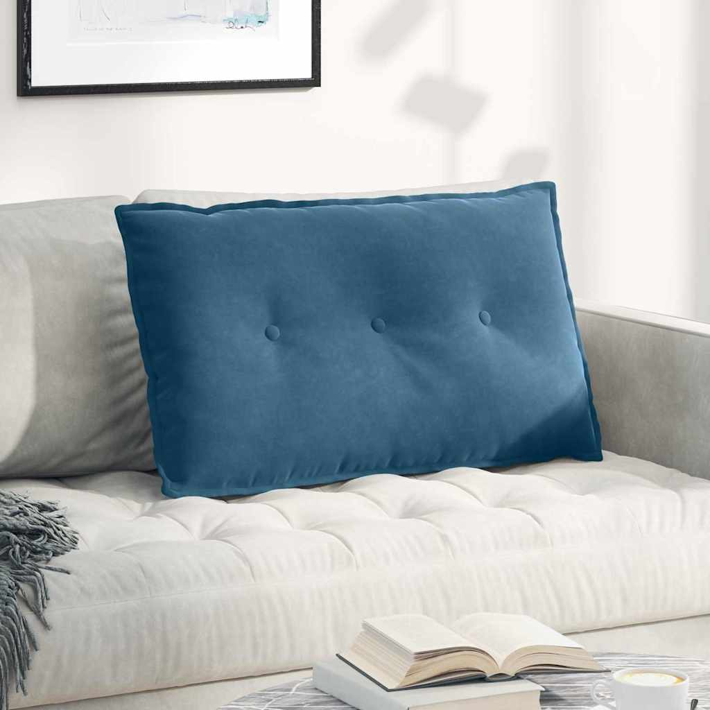 Rücken Kissen Cordstoff Blau