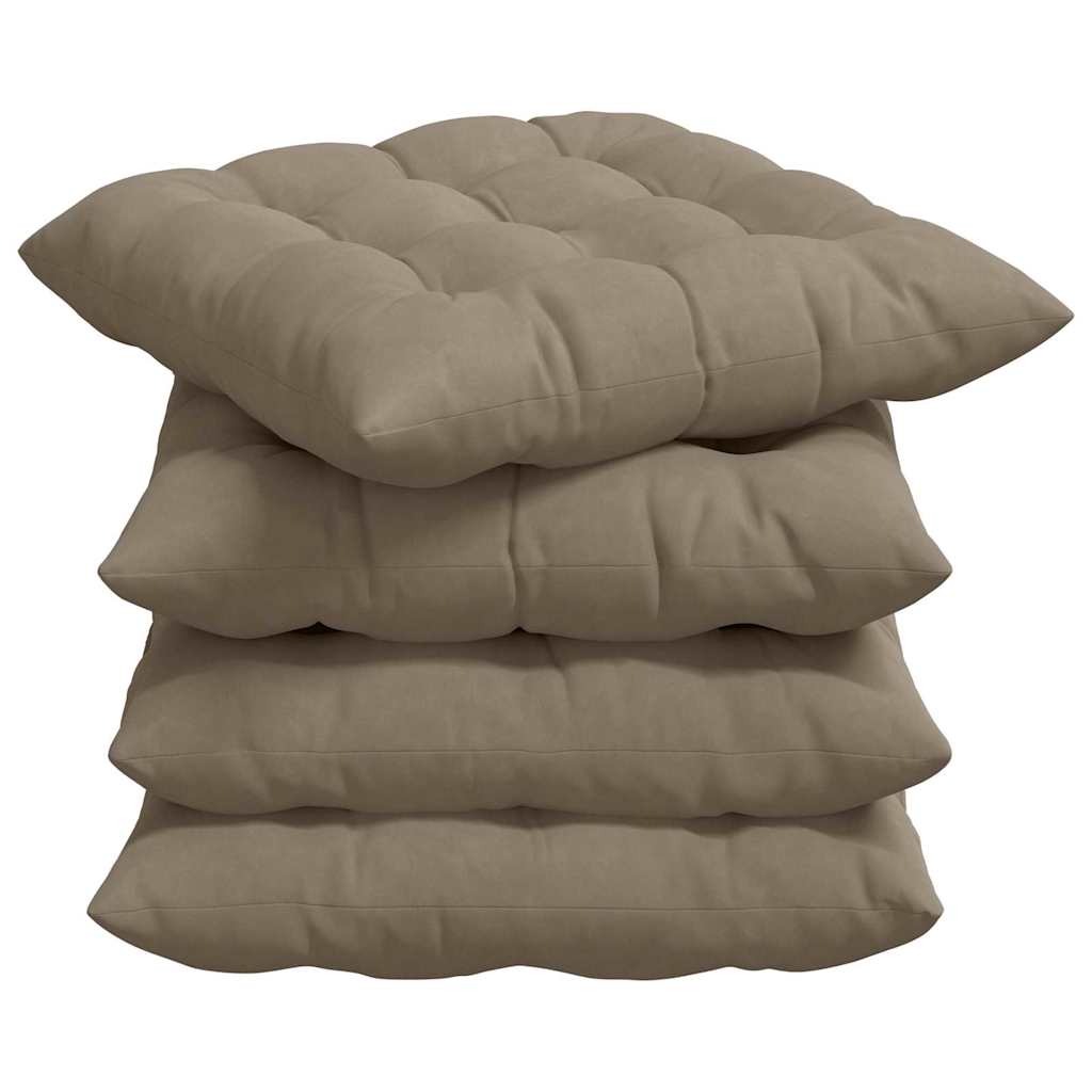 Sitzkissen 4 Pcs 40 X 40 X 6 Cm Mikrofaser