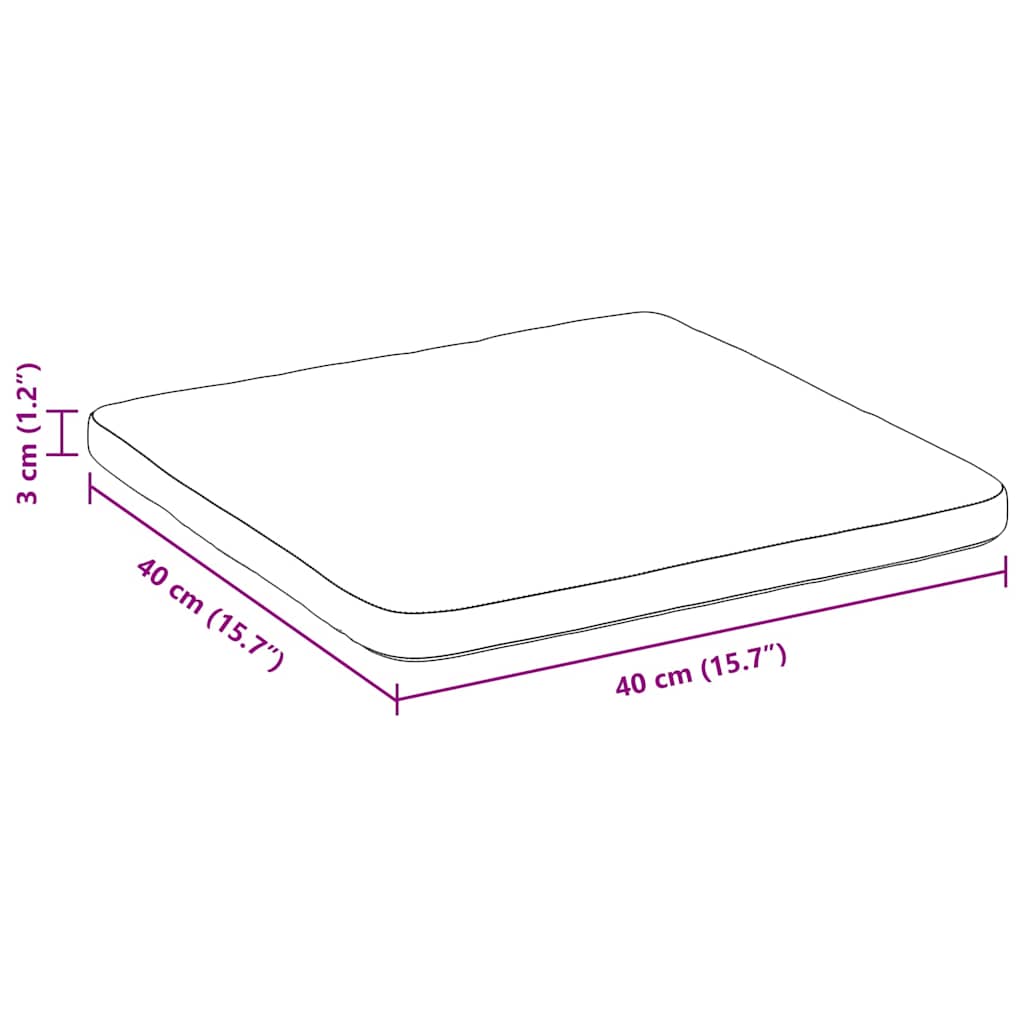 Sitzkissen 4 Pcs 40 X 40 X 3 Cm Mikrofaserstoff