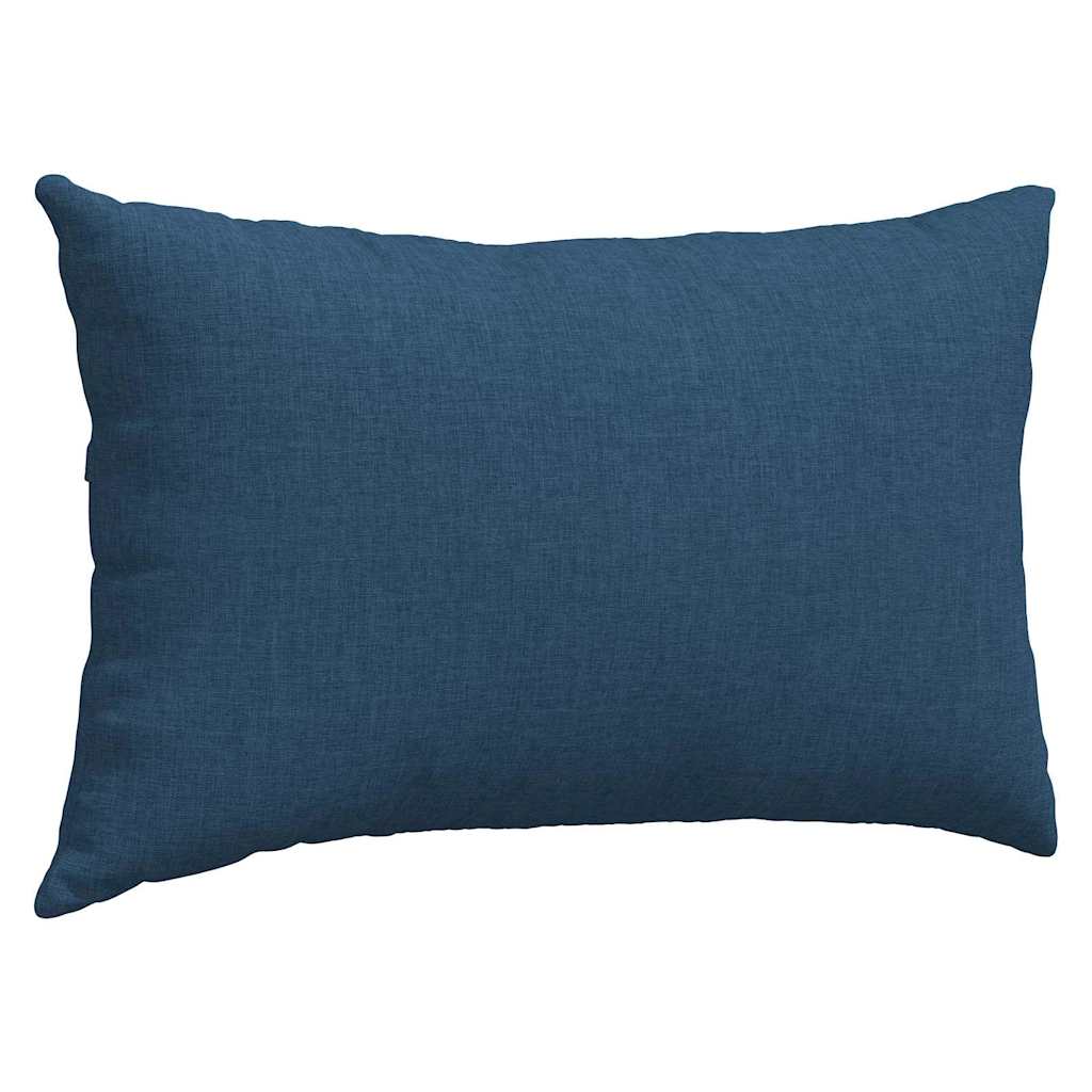 Sofakissen 2 Pcs 50 X 30 Cm Stoff Blau