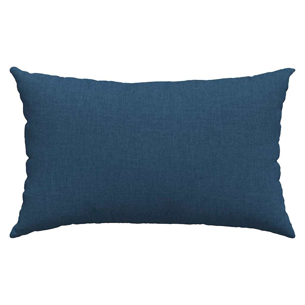 Sofakissen 2 Pcs 50 X 30 Cm Stoff Blau