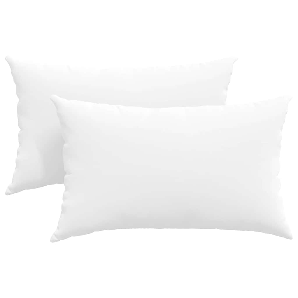Sofakissen 2 Pcs 50 X 30 Cm Stoff Weiß