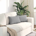 Sofakissen 2 Pcs 50 X 30 Cm Stoff Wolkengrau