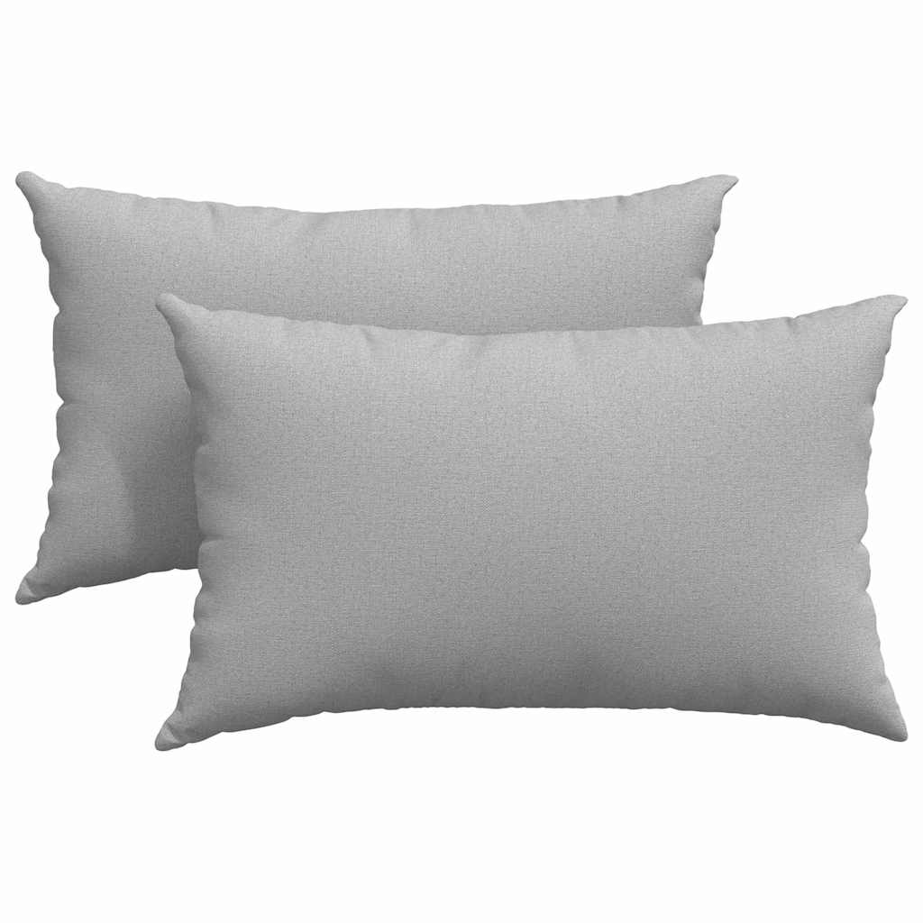 Sofakissen 2 Pcs 50 X 30 Cm Stoff Wolkengrau