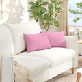 Sofakissen 2 Pcs 50 X 30 Cm Stoff Rosa