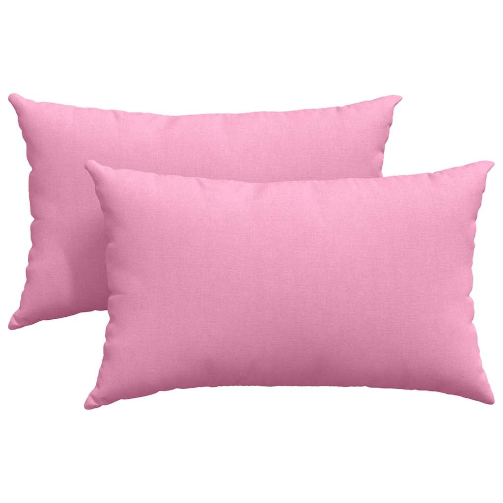 Sofakissen 2 Pcs 50 X 30 Cm Stoff Rosa