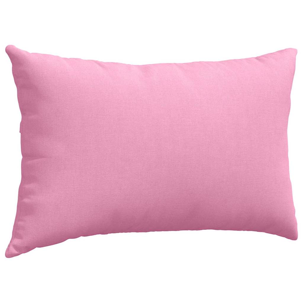 Sofakissen 2 Pcs 50 X 30 Cm Stoff Rosa