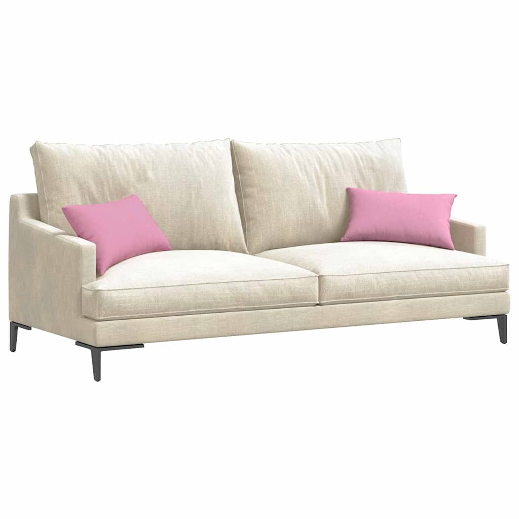 Sofakissen 2 Pcs 50 X 30 Cm Stoff Rosa
