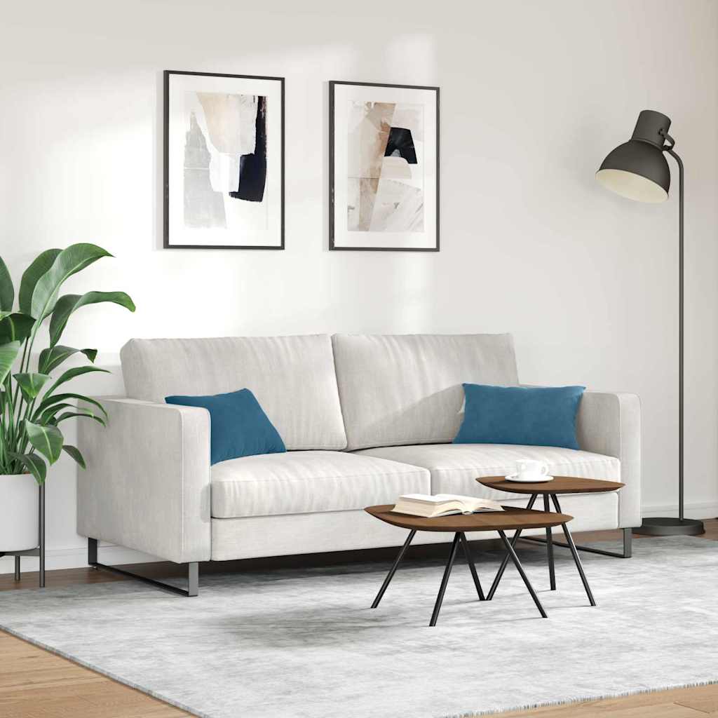 Sofakissen 2 Pcs 50 X 30 Cm Cordstoff Blau