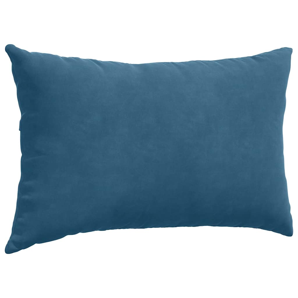 Sofakissen 2 Pcs 50 X 30 Cm Cordstoff Blau