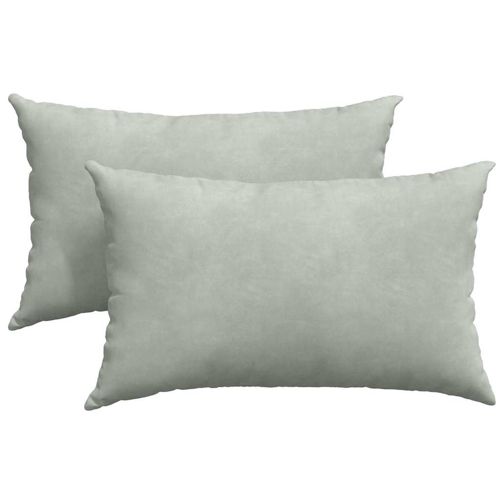 Sofakissen 2 Pcs 50 X 30 Cm Cordstoff Hellgrau