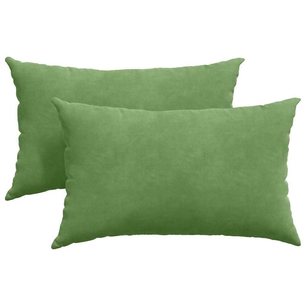Sofakissen 2 Pcs 50 X 30 Cm Cordstoff Hellgrün
