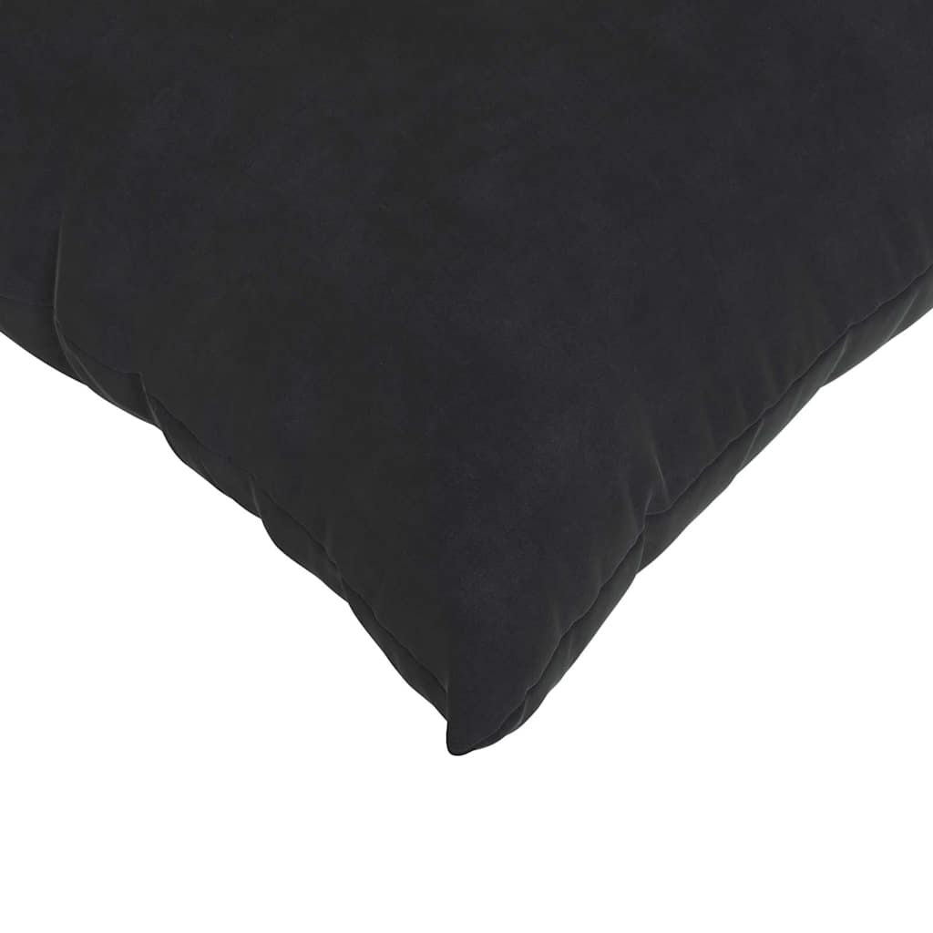 Sofakissen 2 Pcs 50 X 30 Cm Cordstoff Schwarz