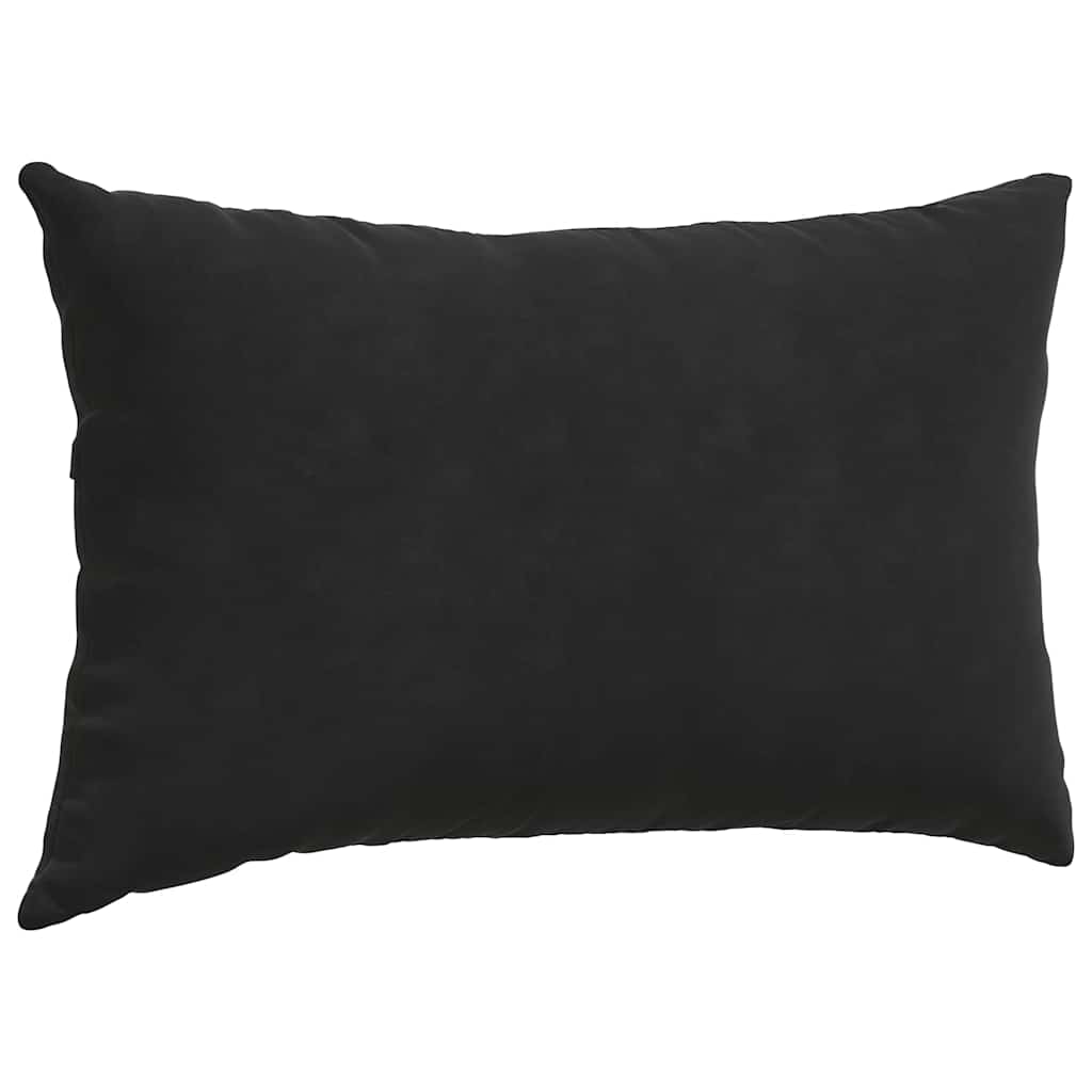 Sofakissen 2 Pcs 50 X 30 Cm Cordstoff Schwarz