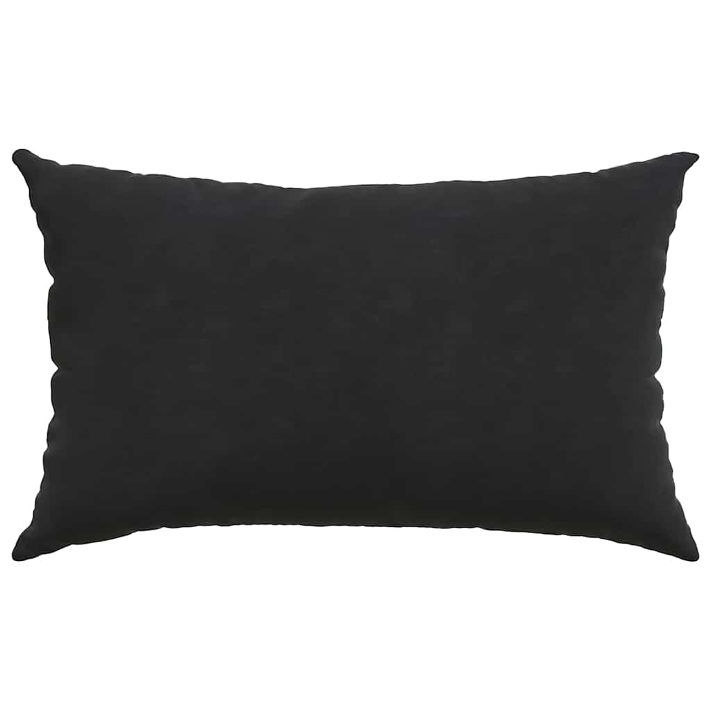 Sofakissen 2 Pcs 50 X 30 Cm Cordstoff Schwarz