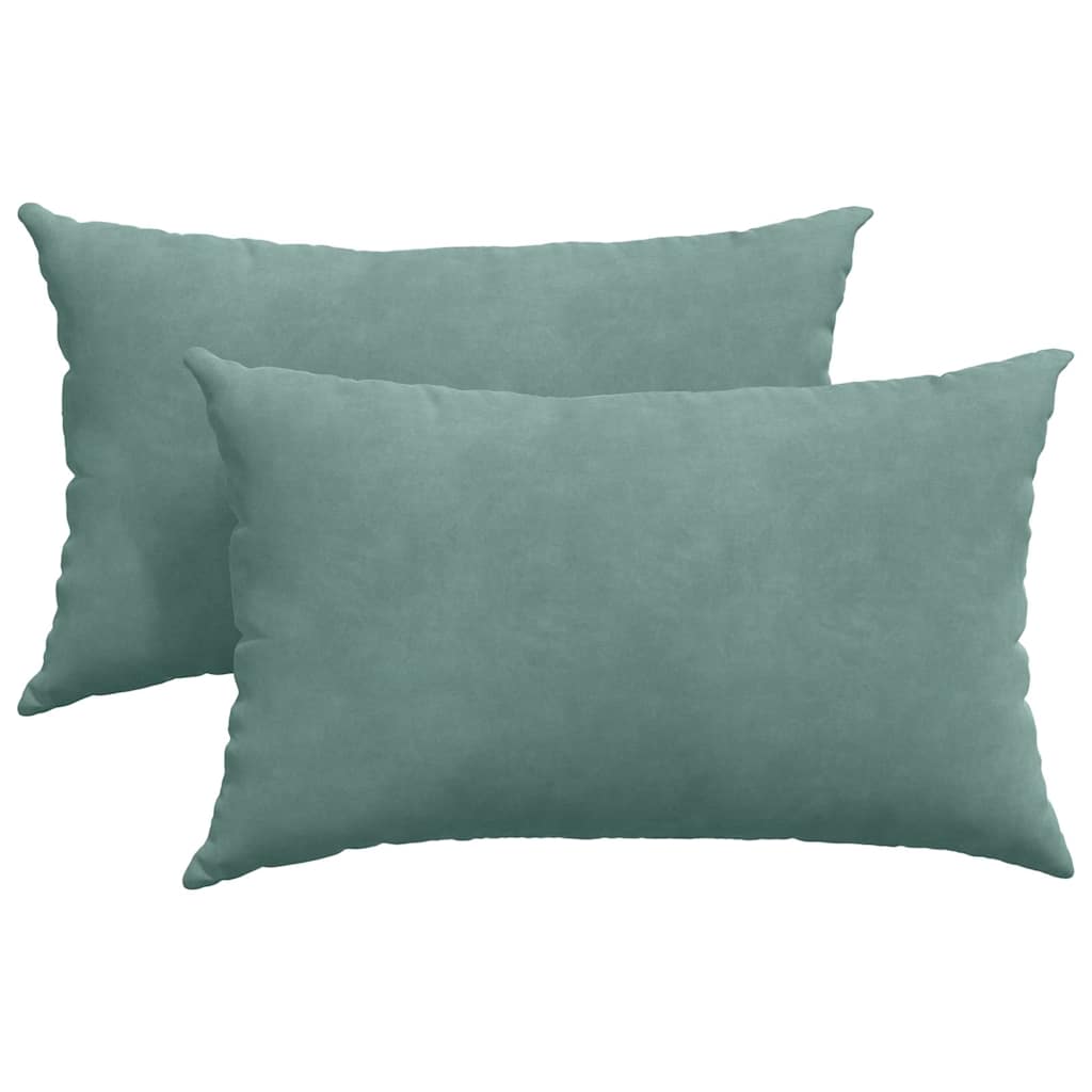 Sofakissen 2 Pcs 50 X 30 Cm Cordstoff Meergrün