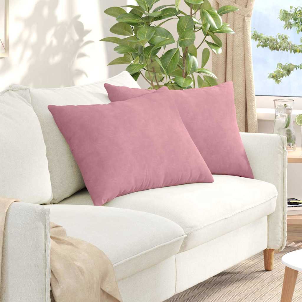Sofakissen 2 Pcs 50 X 30 Cm Cordstoff Rosa