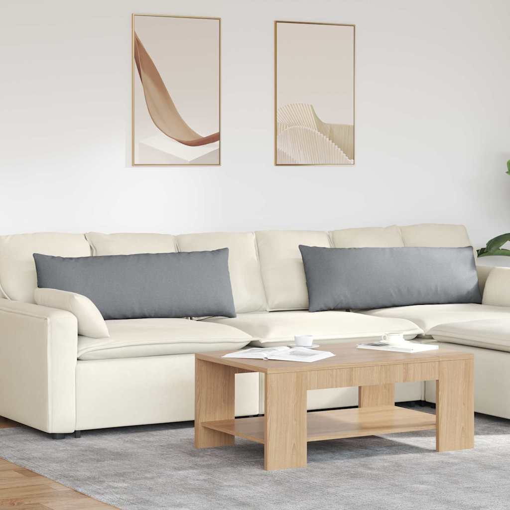Sofakissen 2 Pcs 50 X 30 Cm Stoff Hellgrau