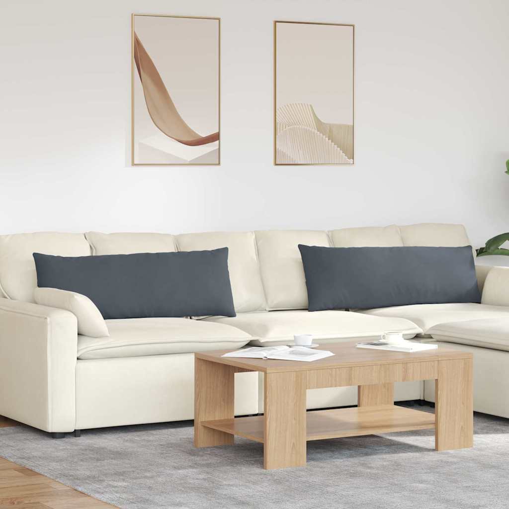 Sofakissen 2 Pcs 50 X 30 Cm Cordstoff Dunkelgrau