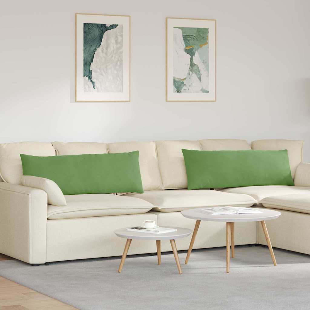 Sofakissen 2 Pcs 50 X 30 Cm Cordstoff Hellgrün