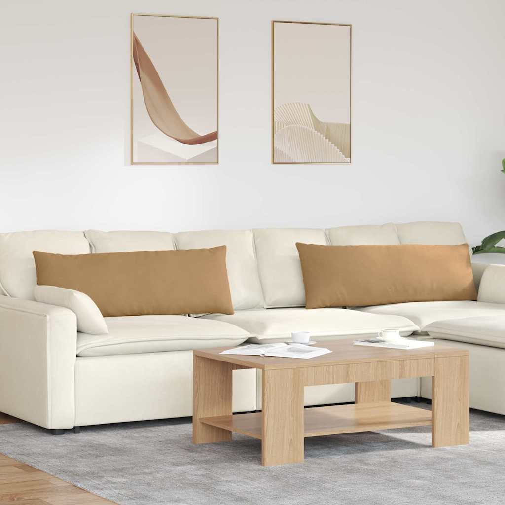Sofakissen 2 Pcs 50 X 30 Cm Cordstoff Braun