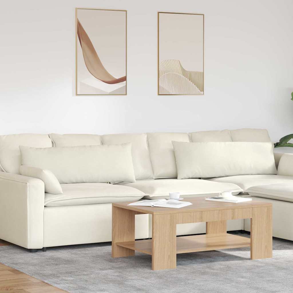 Sofakissen 2 Pcs 50 X 30 Cm Cordstoff Creme