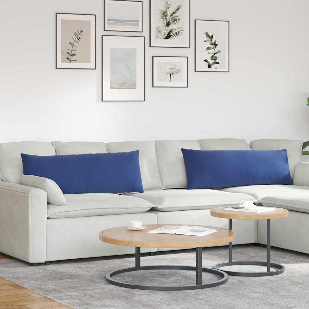 Sofakissen 2 Pcs 50 X 30 Cm Cordstoff Polizeiblau