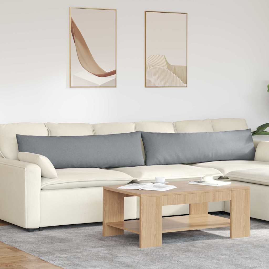 Sofakissen 2 Pcs 50 X 30 Cm Stoff Hellgrau