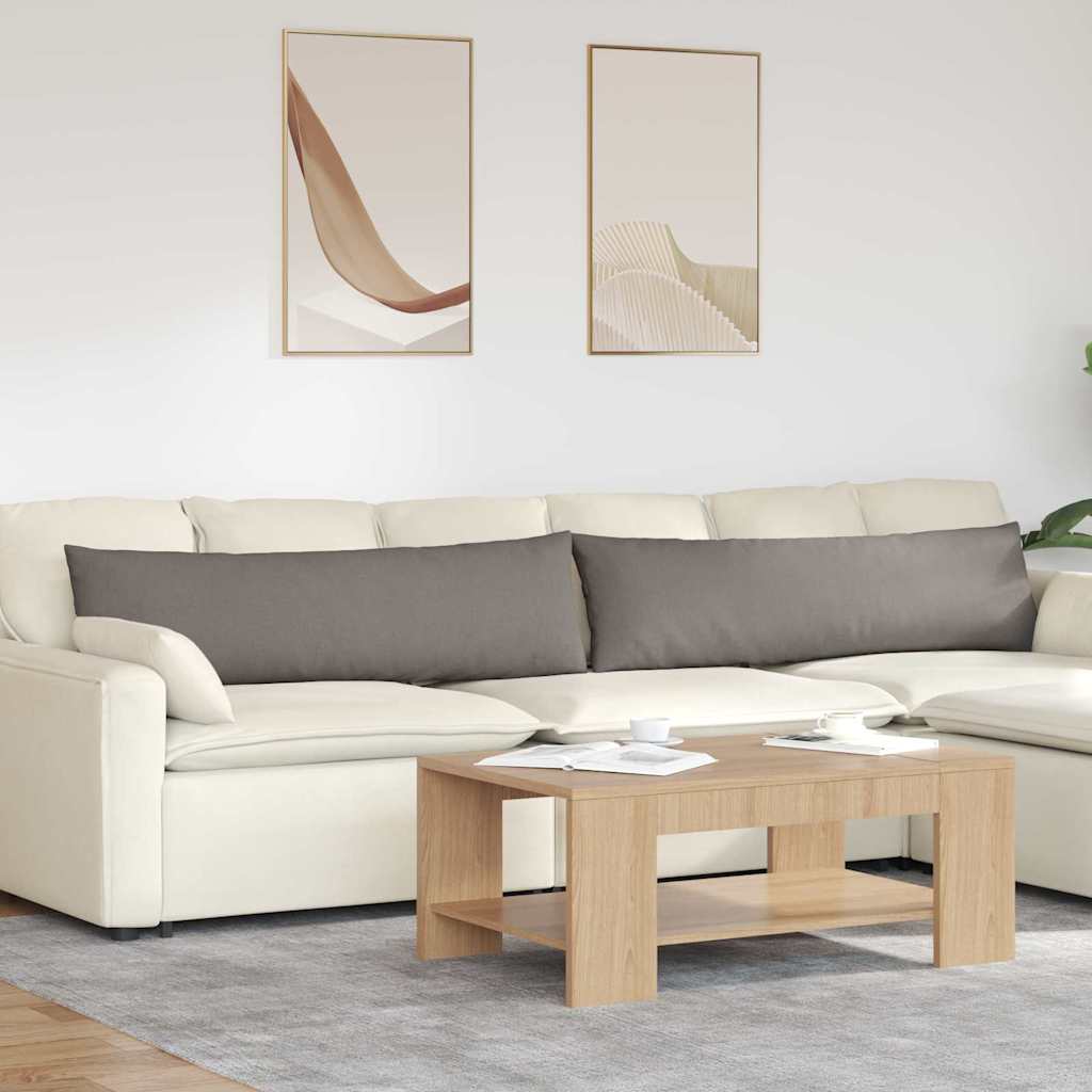 Sofakissen 2 Pcs 50 X 30 Cm Stoff Taupe