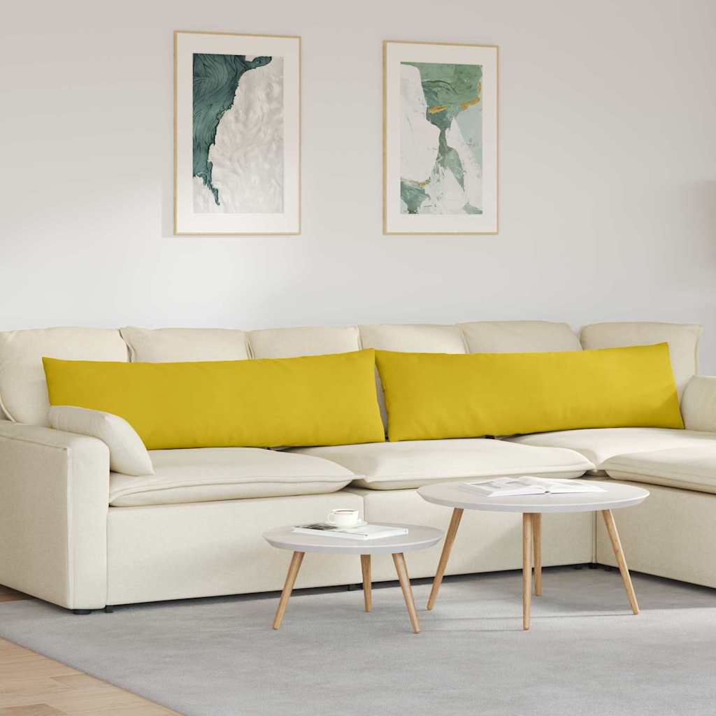Sofakissen 2 Pcs 50 X 30 Cm Cordstoff Gelb