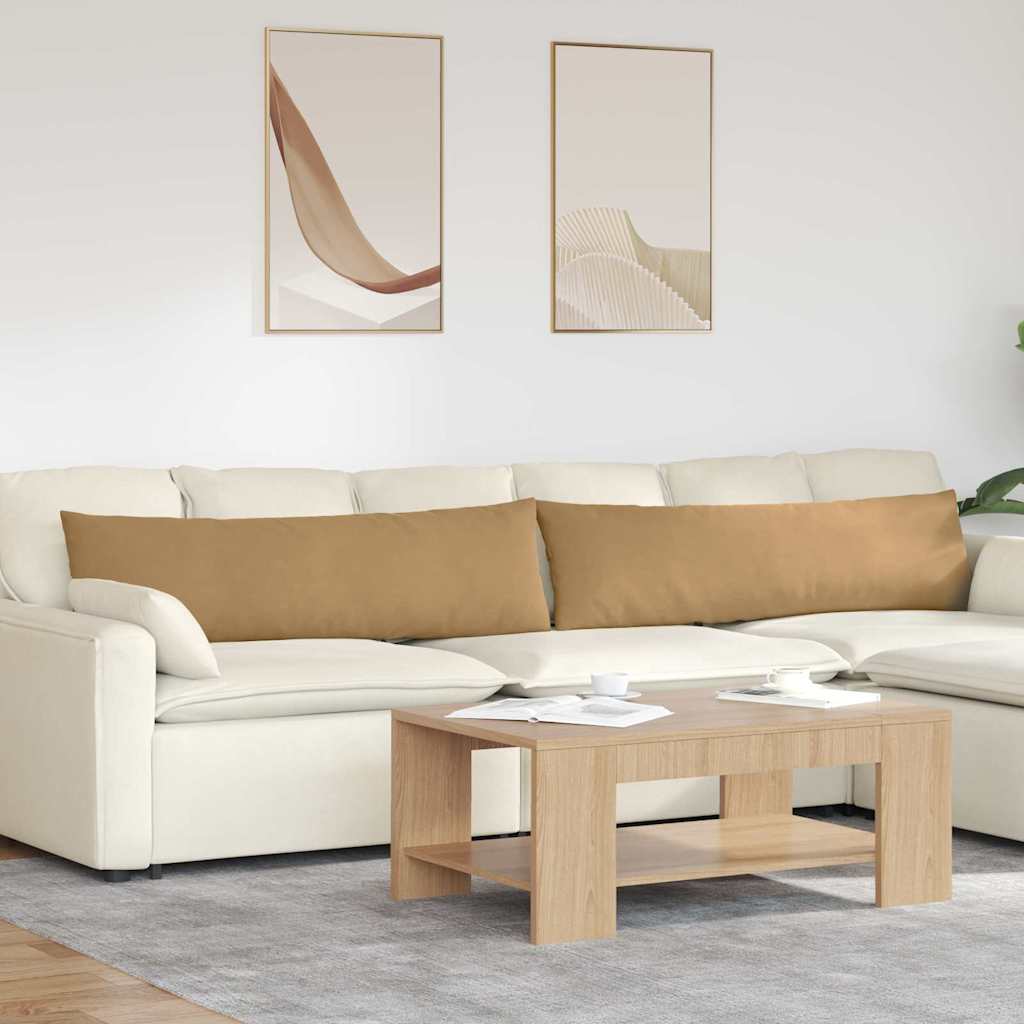 Sofakissen 2 Pcs 50 X 30 Cm Cordstoff Braun