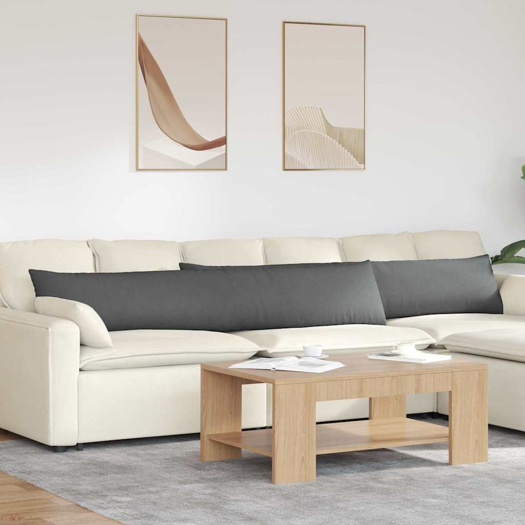 Sofakissen 2 Pcs 50 X 30 Cm Stoff Dunkelgrau