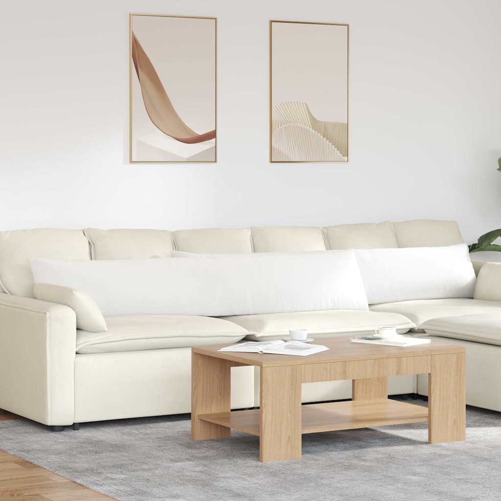 Sofakissen 2 Pcs 50 X 30 Cm Stoff Weiß