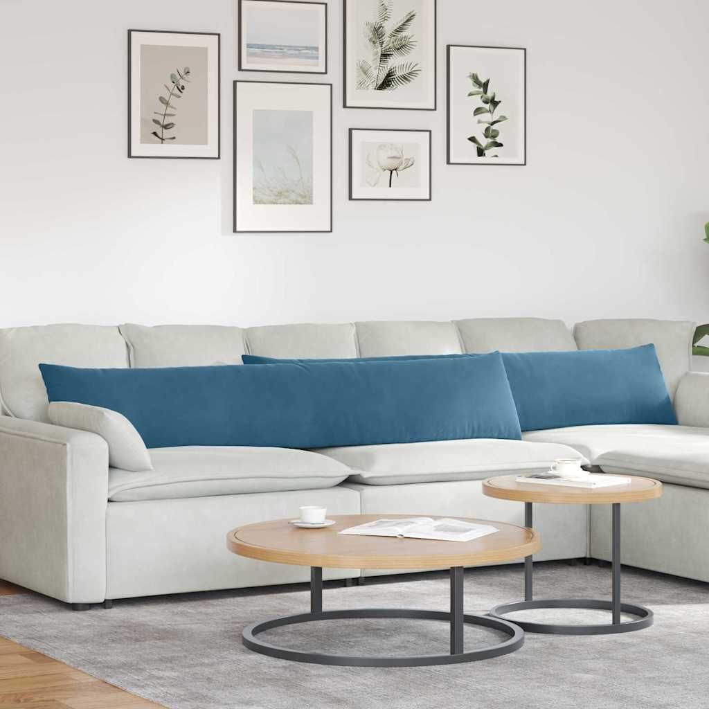 Sofakissen 2 Pcs 50 X 30 Cm Cordstoff Blau