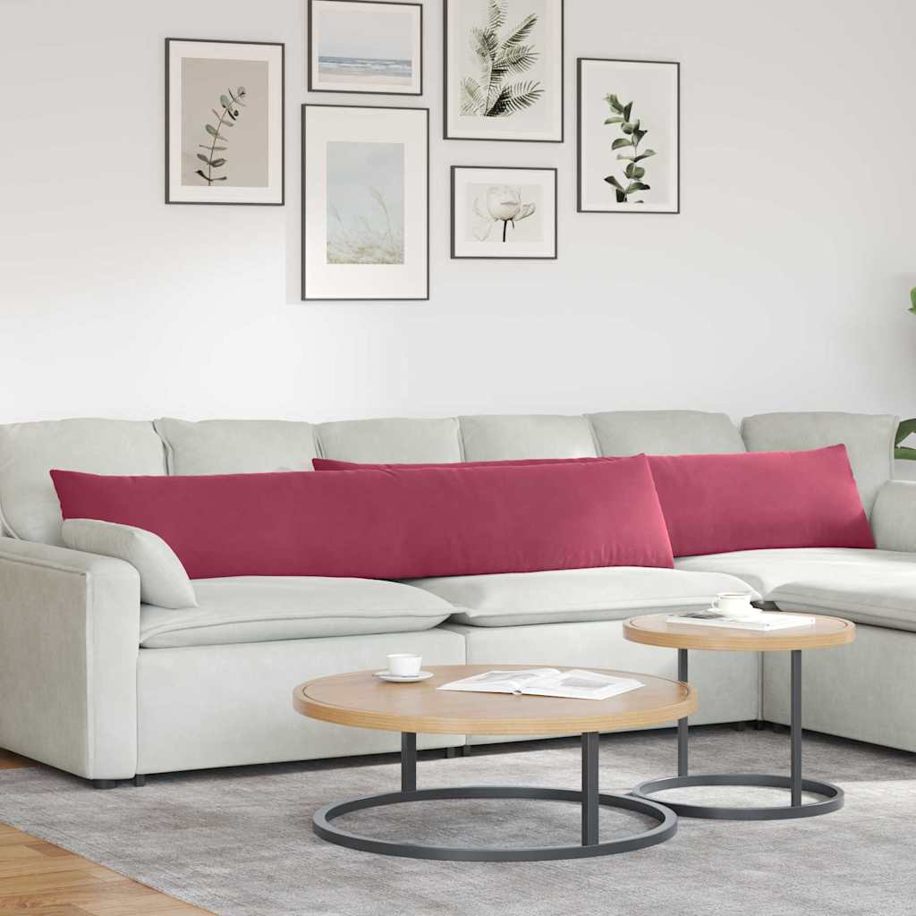 Sofakissen 2 Pcs 50 X 30 Cm Cordstoff Weinrot