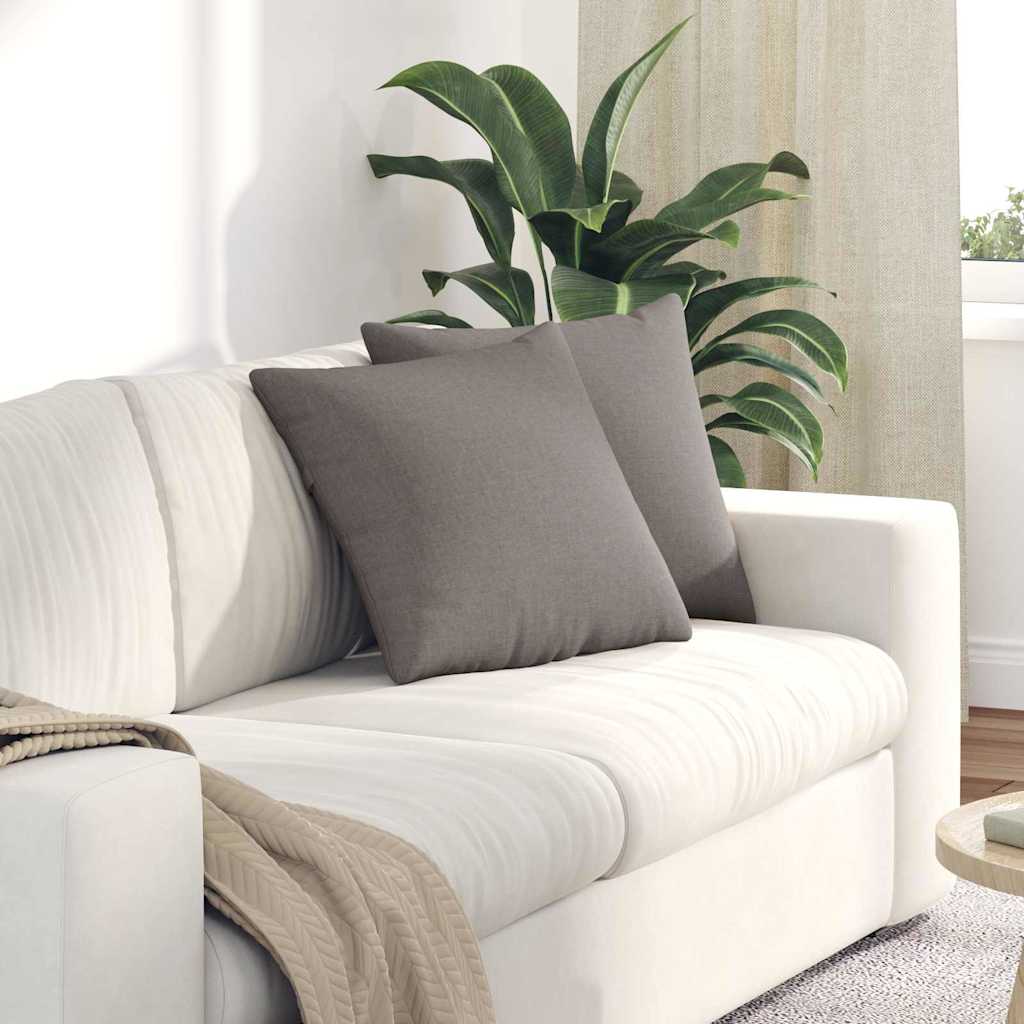 Sofakissen 2 Pcs 50 X 30 Cm Stoff Taupe
