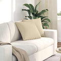 Sofakissen 2 Pcs 50 X 30 Cm Stoff Creme