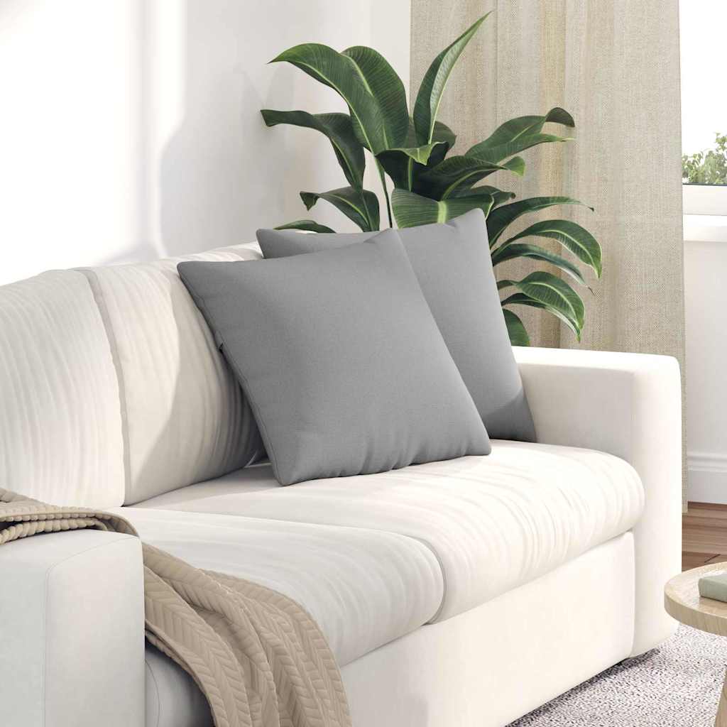 Sofakissen 2 Pcs 50 X 30 Cm Stoff Wolkengrau