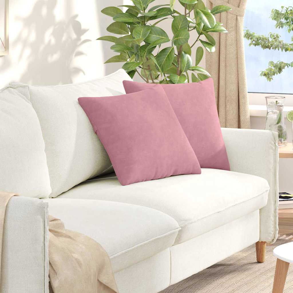 Sofakissen 2 Pcs 50 X 30 Cm Cordstoff Rosa