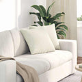 Sofakissen 2 Pcs 50 X 30 Cm Cordstoff Creme