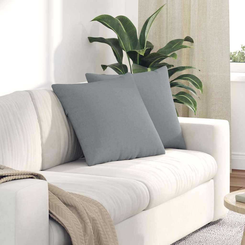 Sofakissen 2 Pcs 50 X 30 Cm Stoff Hellgrau