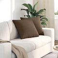 Sofakissen 2 Pcs 50 X 30 Cm Stoff Braun